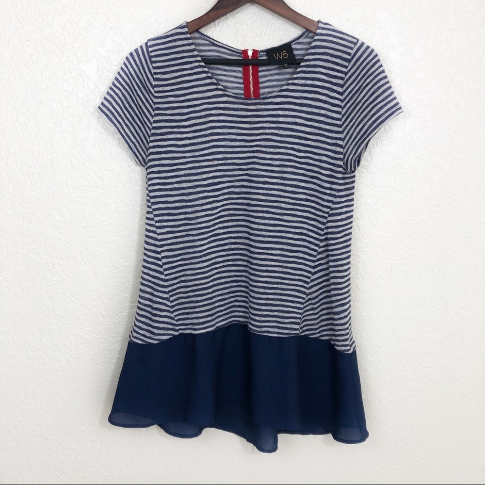 W5 Anthropology Striped Top Lagenlook - Picture 1 of 3